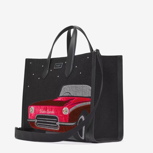 Kate Spade Manhattan Car Embellished Large Tote with Dust Bag KI427